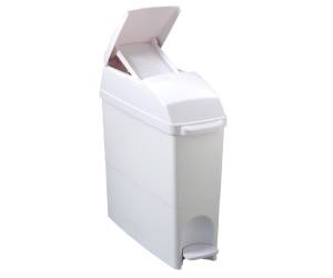 ConCestino igienico a pedale 17x43x48 cm coperchio blocca sacco 18 lt bianco - 687