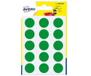 Etichette adesive tonde PSA in carta permanenti diametro 19 mm 6 fogli verde - 3512