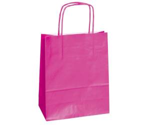 Shopper Twisted maniglie cordino 14 x 9 x 21 cm carta kraft magenta - 3357
