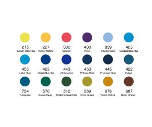 Acquerelli demi godet con pennello brush in scatola di metallo astuccio 18 colori - 21855 - 1