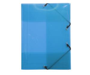 Cartella 3 lembi con elastico angolare Crystal Colours A4 PP colori assortiti - 3686 - 1