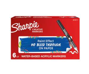 Marcatore acrilico punta pennello bianco - 30405 - 1