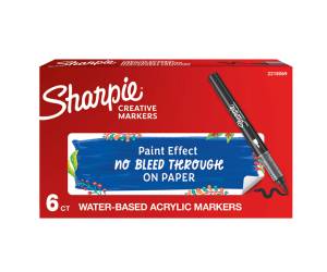 Marcatore acrilico punta pennello nero - 30406 - 1