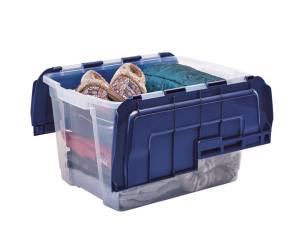 Contenitore multiuso 43 x 59 x 35 cm - 55 lt - PP - con coperchio a cerniera blu - trasparente - Fellowes - Bankers Box - 100135775 - 43859804887 - DMwebShop - 2