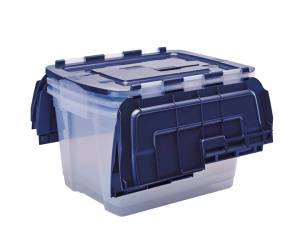 Contenitore multiuso 43 x 59 x 35 cm - 55 lt - PP - con coperchio a cerniera blu - trasparente - Fellowes - Bankers Box - 100135775 - 43859804887 - DMwebShop - 4