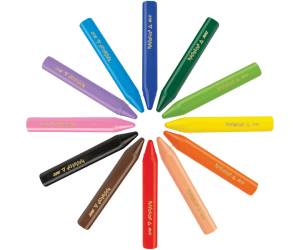 Pastelli Plastidecor in plastica colori assortiti astuccio 12 colori triangle - 10998 - 1