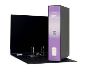 Registratore 2 dorso 8 cm protocollo 23 x 34 cm lilla - 3177 - 1