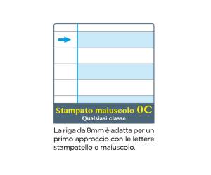 Maxiquaderno Linea Blu One Color A4,1 rigo 18,1 fogli 100 gr - 23527 - 2