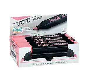 Evidenziatore Video Pastel punta a scalpello 1,0,5,0 mm rosa pastel - 16350 - 1