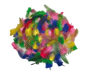 Piume tropicali dimensione 50,100 mm colori assortiti - 21327 - 1