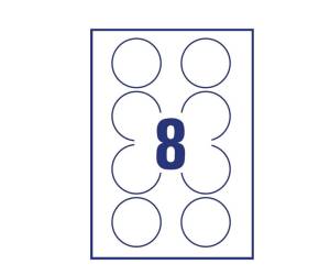 Etichette adesive tonde L4850 in carta rimovibili diametro 63,5 mm 25 fogli - 21996 - 1