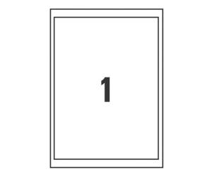 Etichette adesive coprenti BlockOut in carta permanenti 199,6 x 289,1 mm 25 fogli bianco - 21655 - 1