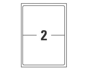 Etichette adesive coprenti BlockOut in carta permanenti 199,6 x 143,5 mm 25 fogli bianco - 21869 - 1