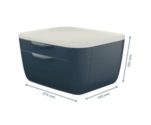 Cassettiera Cosy 2 scomparti grigio - 21720 - 2