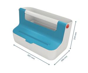 Cassetta portaoggetti Cosy con maniglia blu - 21989 - 3