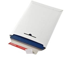 Busta a sacco in cartone chiusura autoadesiva 210 x 265 x 30 mm bianco - 26836 - 1