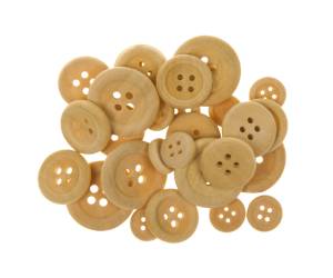 Bottoni legno naturale Deco - 12025,26479 - 1