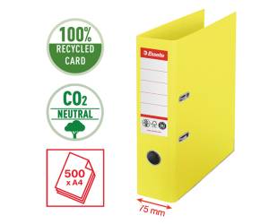 Registratore a leva CO2 neutral A4 dorso 75 mm giallo - 24050 - 1