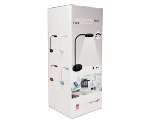 Lampada Flex Desk a LED con base in legno bianco - 25461 - 1