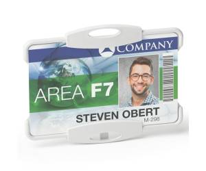 Portabadge Eco per 1 tessera 54 x 87 mm grigio - 26883 - 1