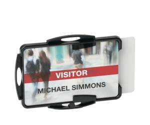 Portabadge Eco per 2 tessera 54 x 87 mm nero - 26882 - 1