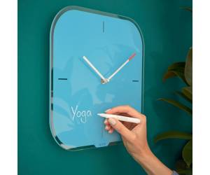 Orologio da parete Cosy silenzioso vetro blu - 25570 - 2