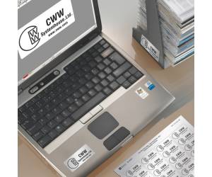 Etichette adesive tonde L6129 in poliestere laser permanenti diametro 30 mm 20 fogli argento - 28013 - 1