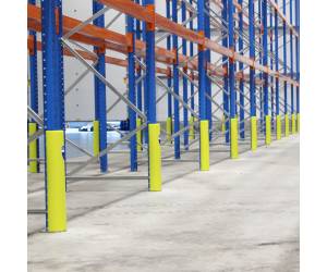 Protezione per scaffalature per montanti larghi 70,87 mm H 60 cm giallo fluo Rack Armour - 27584 - 1