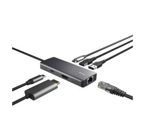 Adattatore multiporta Dalyx USB C 6 in 1 alluminio argento - 28996 - 3
