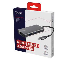 Adattatore multiporta Dalyx USB C 6 in 1 alluminio argento - 28996 - 4