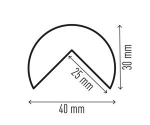 Profilo paracolpi angolare C25R giallo nero - 29047 - 1