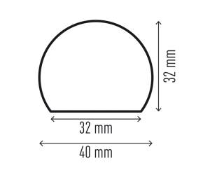 Profilo paracolpi S32R per superfici giallo nero - 29044 - 1