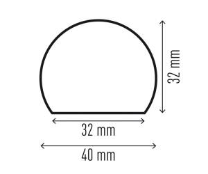 Profilo paracolpi S32R per superfici giallo nero - 29044 - 3