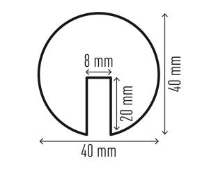 Profilo paracolpi E8R per spigoli giallo nero - 29040 - 2