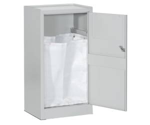 Armadietto portabiancheria con sacco 50 x 40 x 100 cm grigio - 29407 - 1