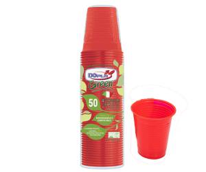 Bicchieri monouso compostabili 200 ml rosso - 3808