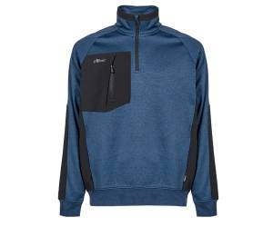 Felpa mezza zip Leeds taglia XL blu - 3795