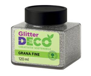 Glitter Bio grana fine 120 ml argento - 3861