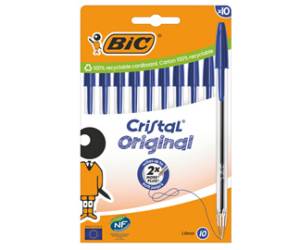 Penna a sfera Cristal punta media 1 mm blu - 4106