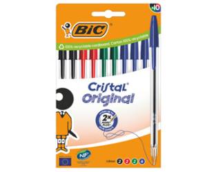 Penna a sfera Cristal punta media 1 mm colori assortiti - 4119