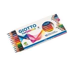 Pastello Supermina mina 3,8 mm colori assortiti astuccio 12 pezzi - 2969 - 1