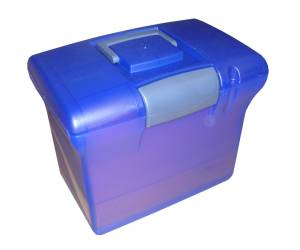 Valigetta Arianna blu traslucido con 5 cartelle sospese Joker interasse 33 cm 37x25x30 cm colori assortiti - 16245 - 1