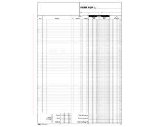 Blocco prima nota cassa entrate uscite Iva 50,50 fogli autoautoricalcanti 31 x 21 cm - 4496 - 1