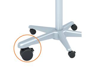 Lavagna portablocco Classic con ruote 100 x 67,5 cm bianco - 4008 - 4