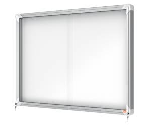 Bacheca per interni fondo in metallo 8 fogli A4 ante scorrevoli - 16501 - 1