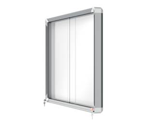 Bacheca per interni fondo in metallo 8 fogli A4 ante scorrevoli - 16501 - 2