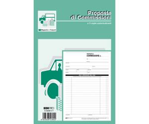 Blocco copia commissioni 3 copie autoautoricalcanti 23 x 15 cm 33 fogli - 3911 - 1