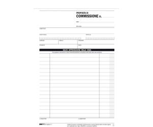 Blocco copia commissioni 3 copie autoautoricalcanti 23 x 15 cm 33 fogli - 3911 - 2