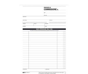 Blocco copia commissioni 3 copie autoautoricalcanti 23 x 15 cm 33 fogli - 3911 - 3