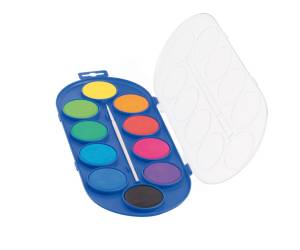 Pastiglie Acquerelli diametro 44 mm colori assortiti astuccio 10 pastiglie - 17379 - 1